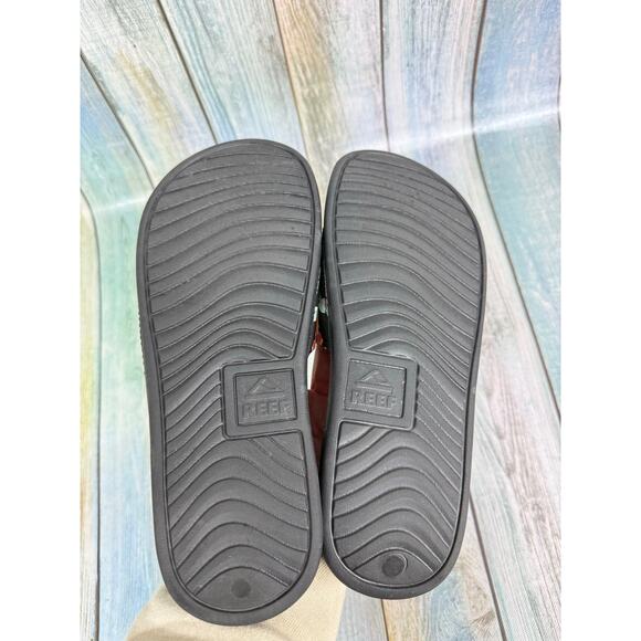 Reef Slides Women's Size 8 Tropical Floral Slip On Sandals Travel Vacation Shoes - Picture 4 of 7